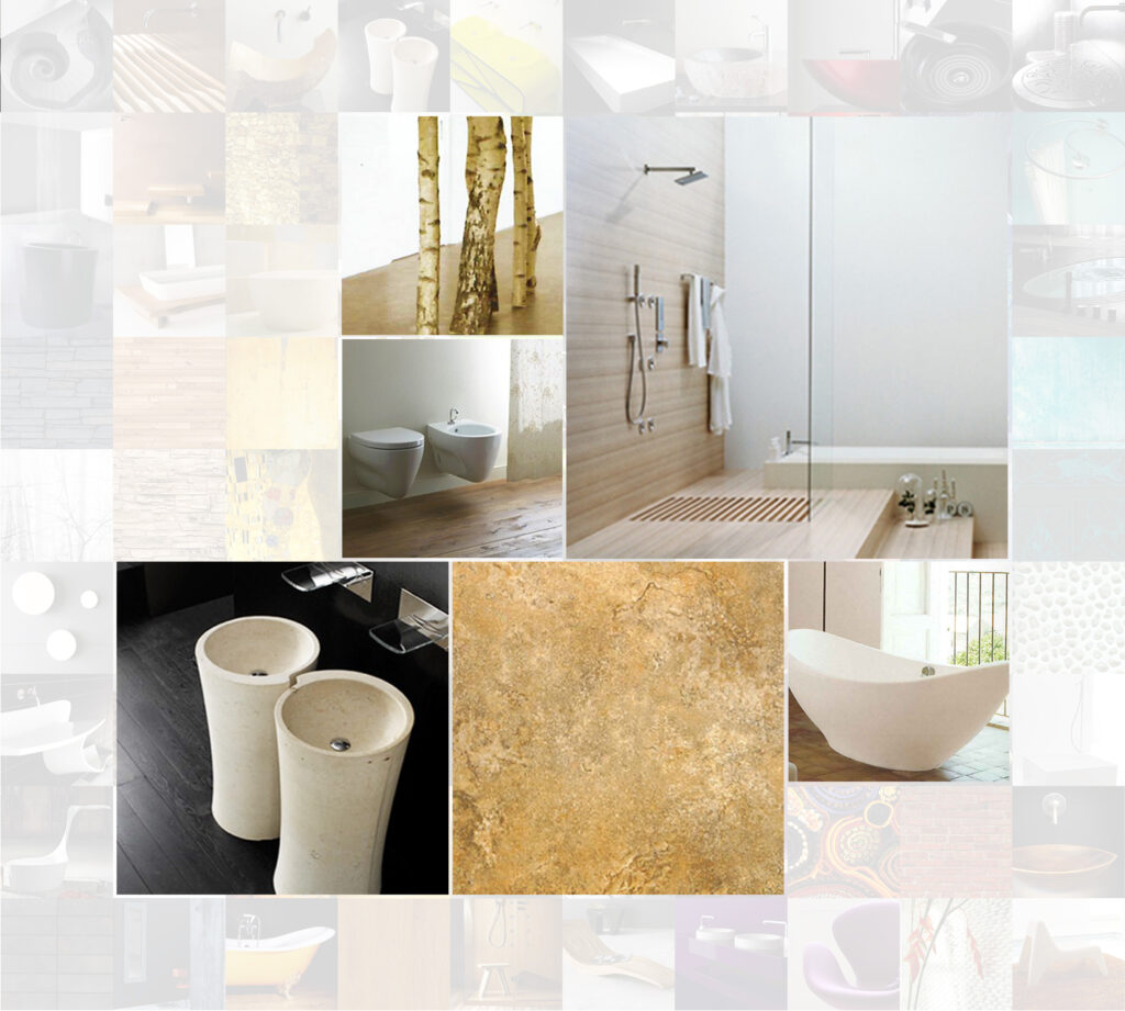 Mood boards. Bathroom designs